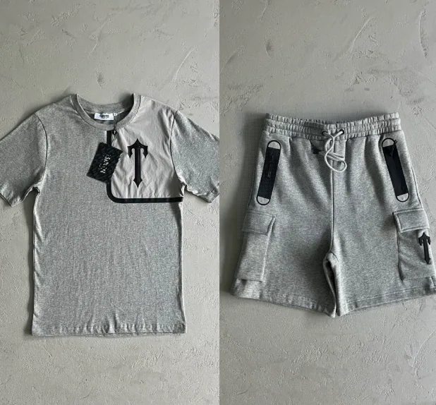 Travis Scott Cactus Jack Grey T-Shirt and Cargo Shorts Set — listing photograph