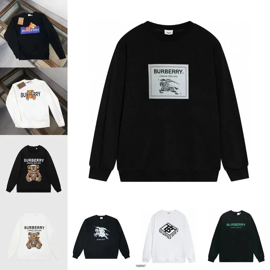 Burberry Classic Equestrian Knight Logo Black Crewneck Sweatshirt — listing photograph