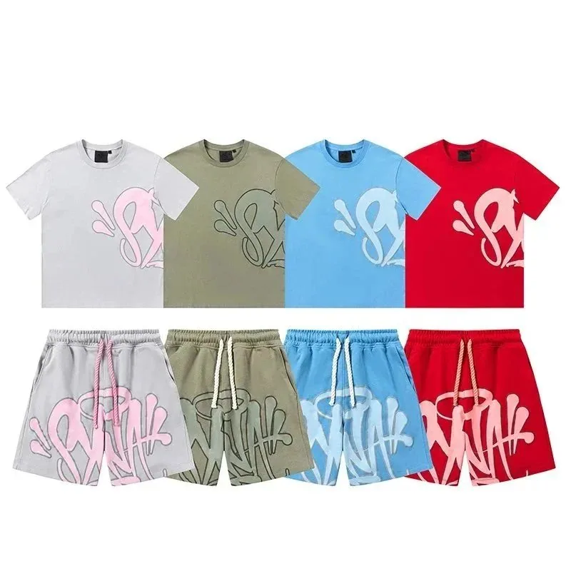 SZNK Graffiti Logo T-Shirt and Shorts Set - 4 Color Options — listing photograph