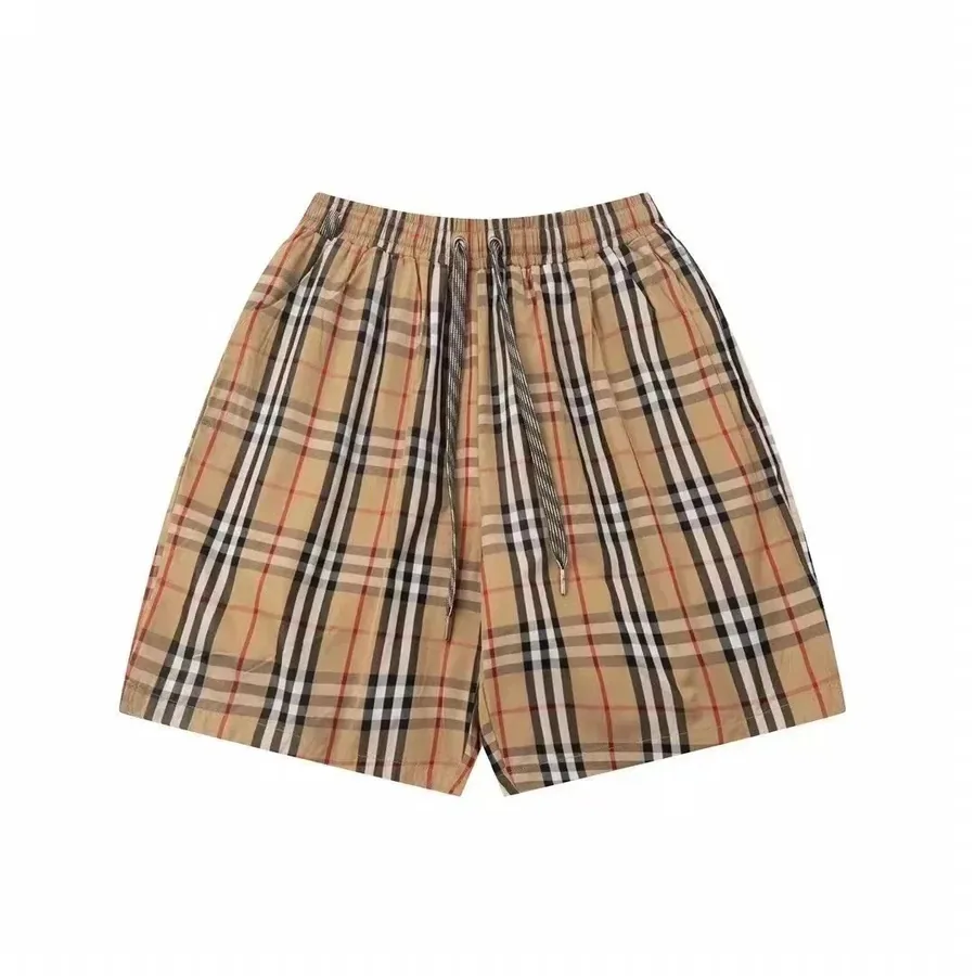 Burberry Classic Vintage Check Shorts Beige Black White Red — listing photograph