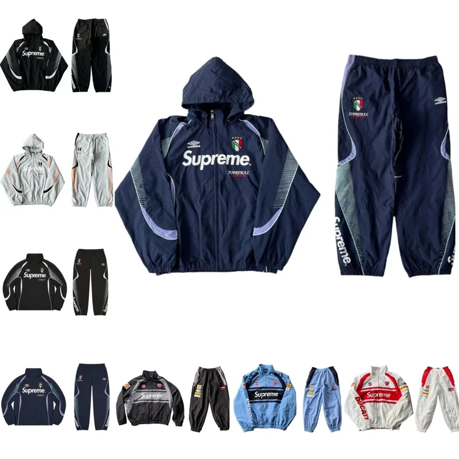 Supreme Umbro Italy National Team Windbreaker Jacket Navy Blue — listing photograph