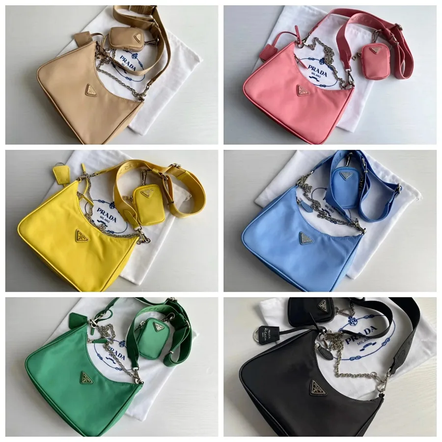 Prada Re-Edition 2000 Nylon Shoulder Bag with Chain Strap — listing photograph