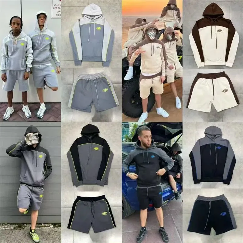 LPS FIL Color-Block Hoodie and Shorts Set with Neon Logo — listing photograph