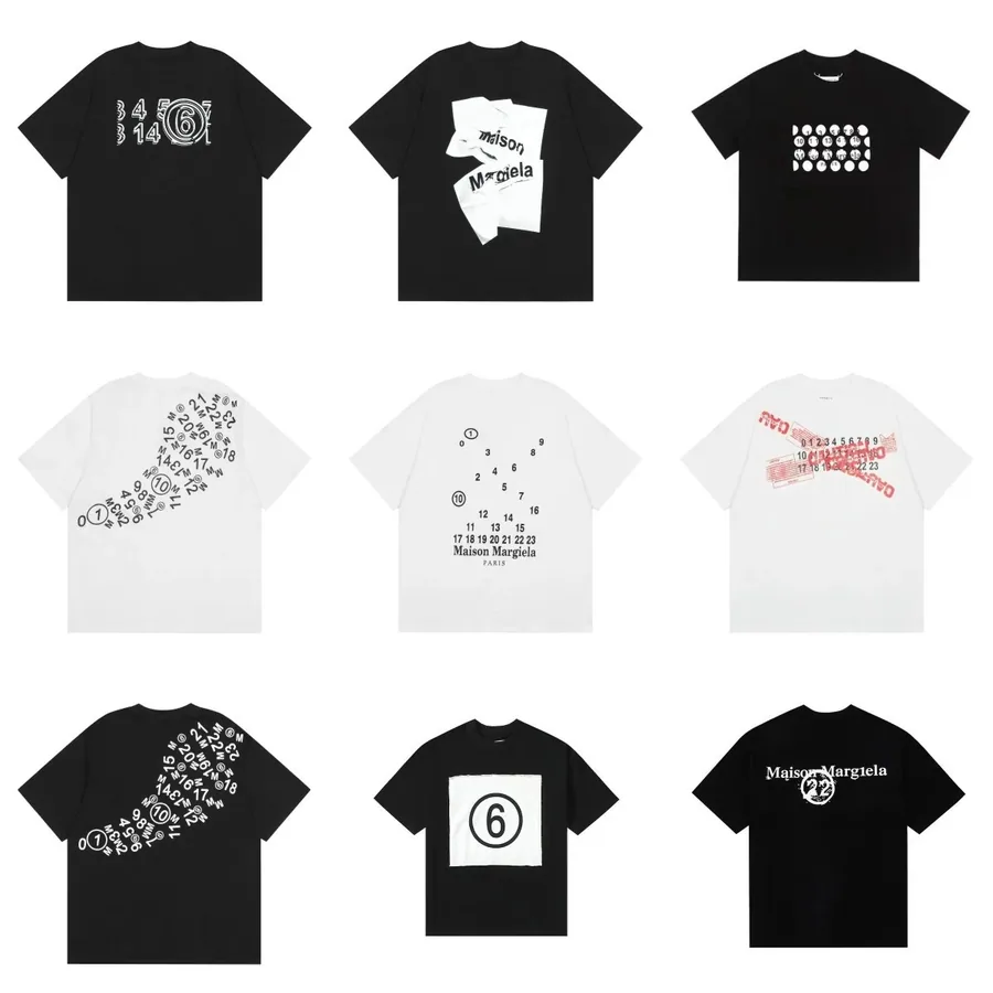 Maison Margiela Replica Numeric Print T-Shirt Black — listing photograph
